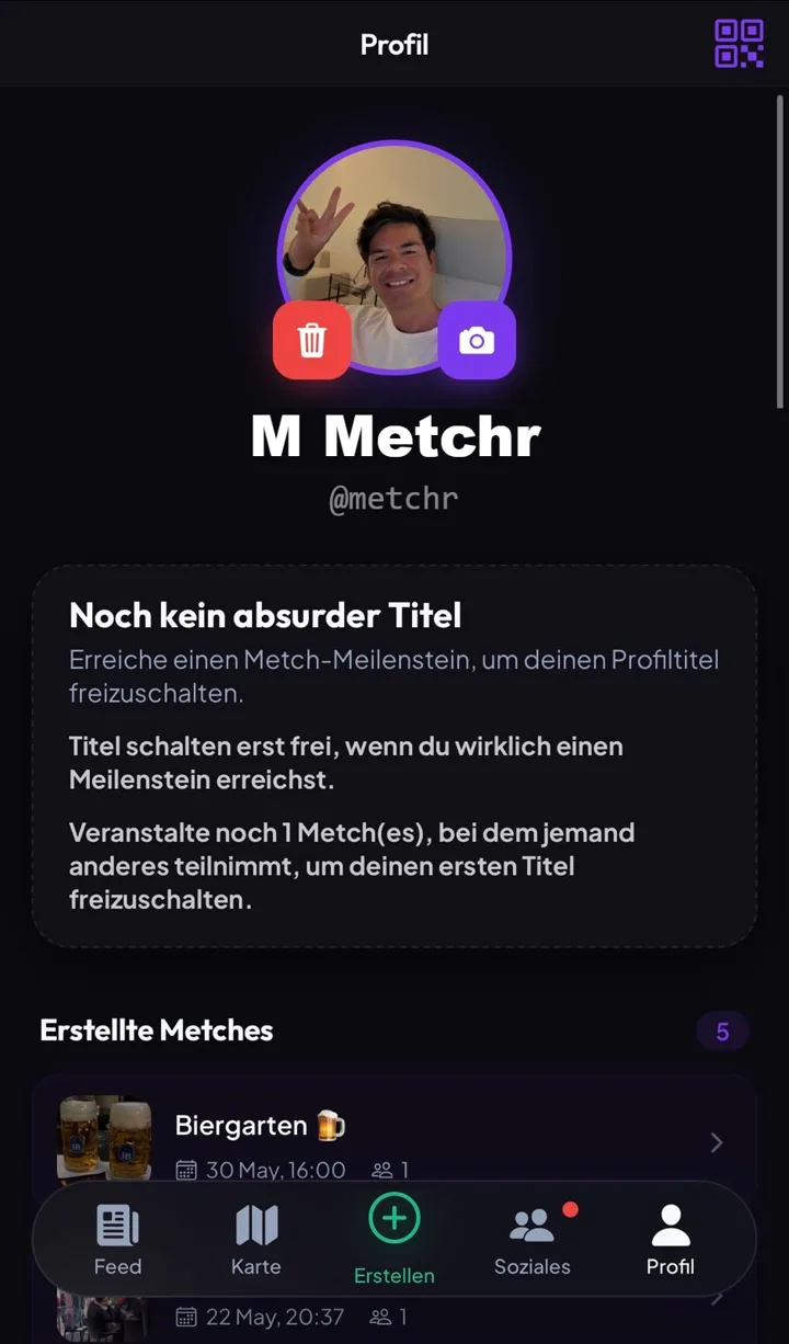 METCHR App – Profil